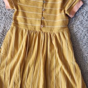 Matilda Jane Mustard Striped Kids Dress